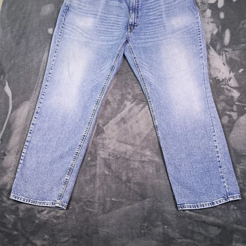 Levis 541 Athletic Taper Jeans Mens 44x32 Fits 44x30 Light Wash Blue Stretch